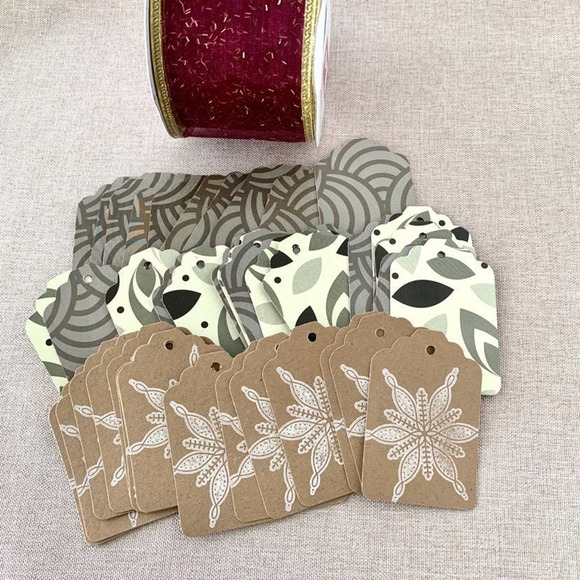 Holiday Tags and Red Ribbon - Picture 2 of 4